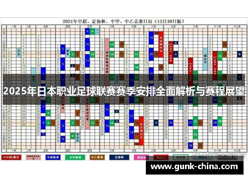 2025年日本职业足球联赛赛季安排全面解析与赛程展望